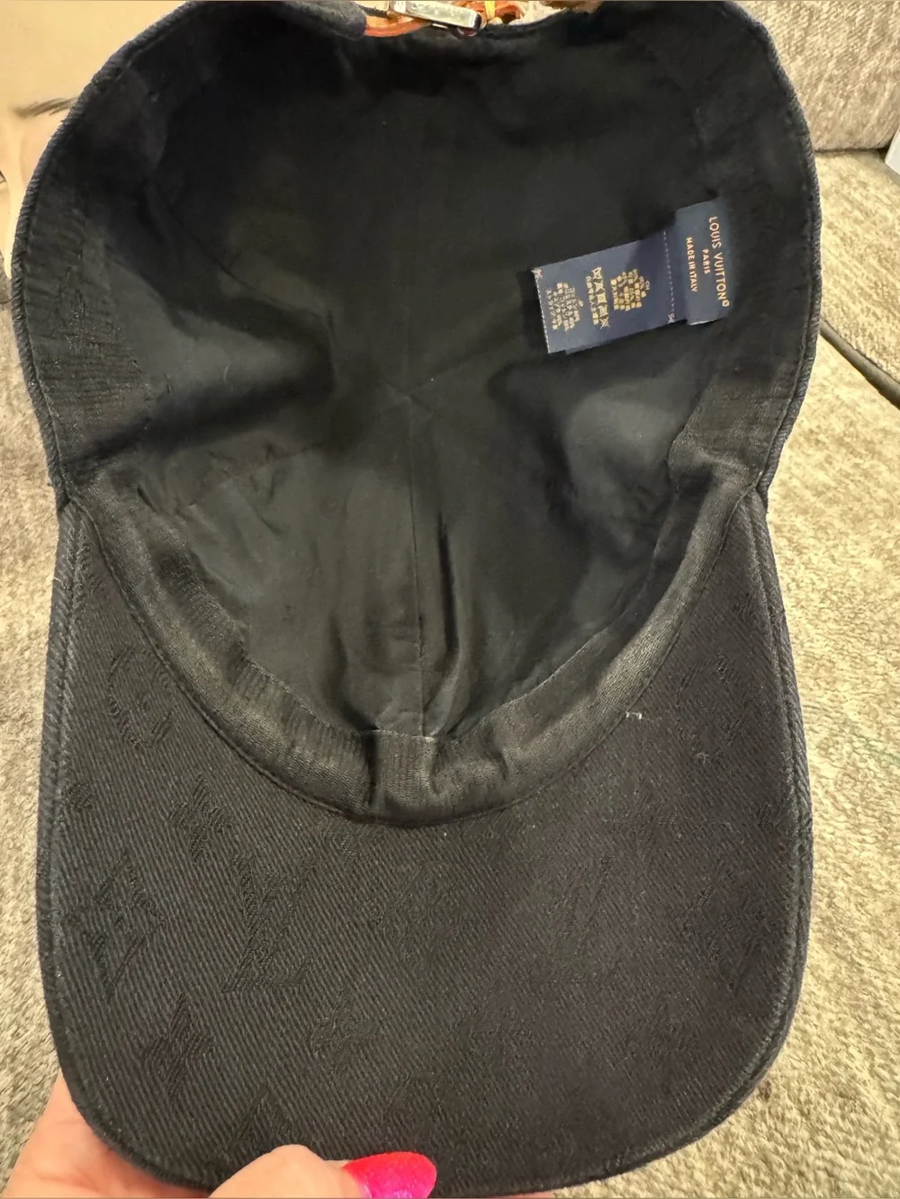 Louis Vuitton Black on Black Baseball Cap.
